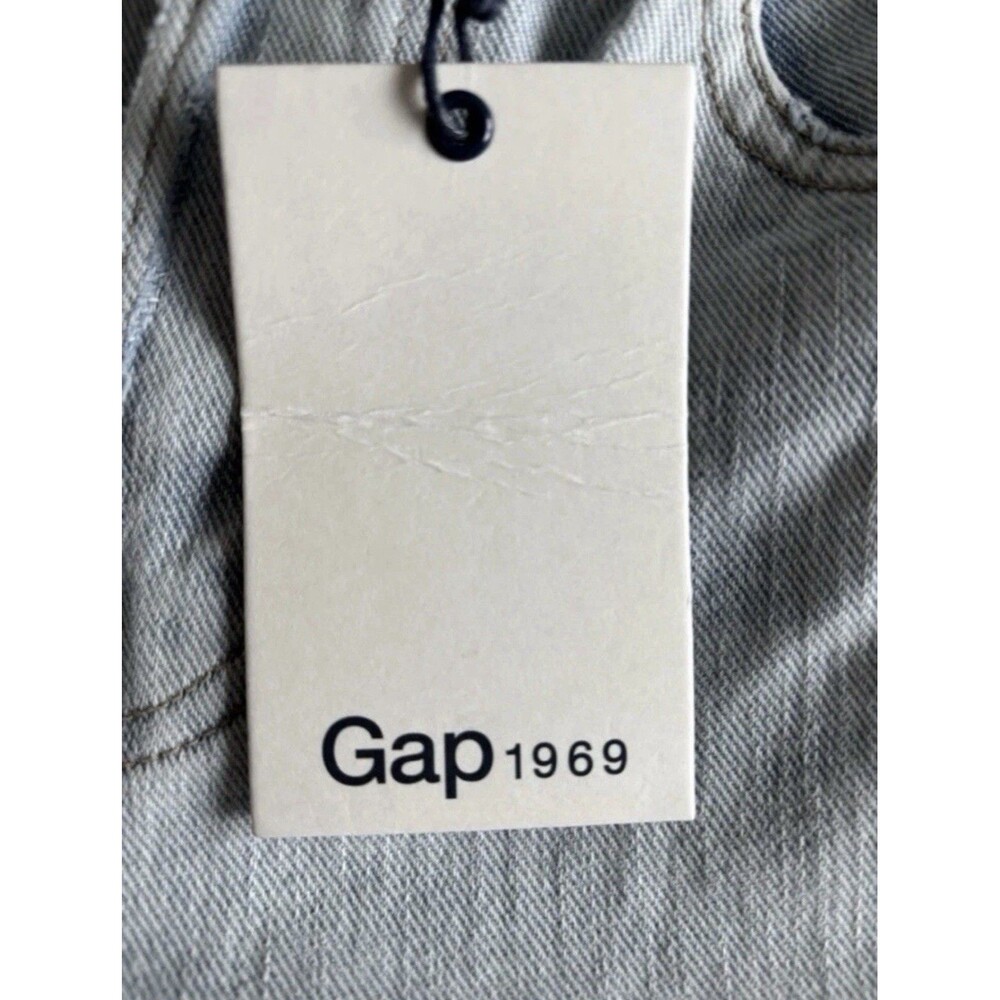 GAP 1969 Vintage Straight Distressed 100% Cotton Raw Hem Button Fly Jeans 24R - Picture 7 of 10